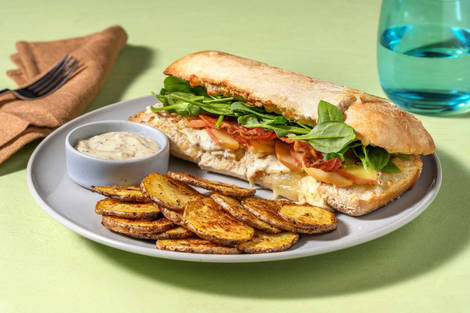 Sandwichs au cheddar fondu, au bacon et aux pommes