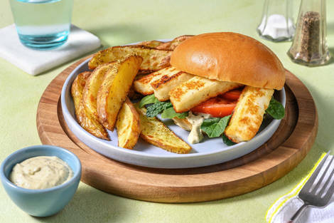 Sandwichs au halloumi et pesto