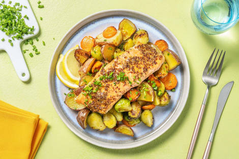 Smart Honey-Mustard Sheet Pan Salmon
