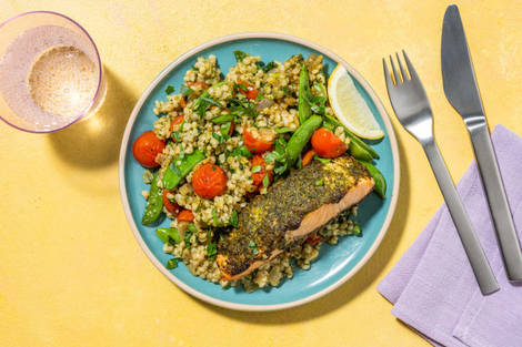 Roasted Pesto Double Salmon