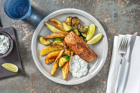 Pan-Seared Greek Salmon