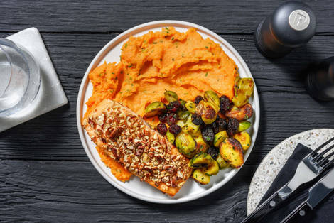 Saumon rôti en croûte de pacanes