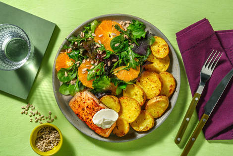 Saumon style bifteck de Montréal