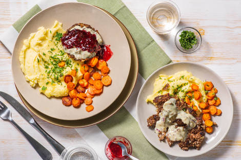 Schwedische Frikadellen mit Kartoffelstampf