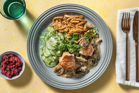 Schweinefiletstücke mit Spätzli