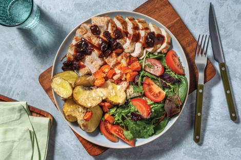 Seared Chicken & Cranberry Gravy