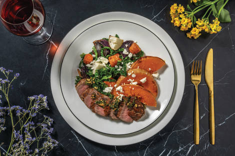 Seared Lamb Backstrap & Rosemary Brown Butter