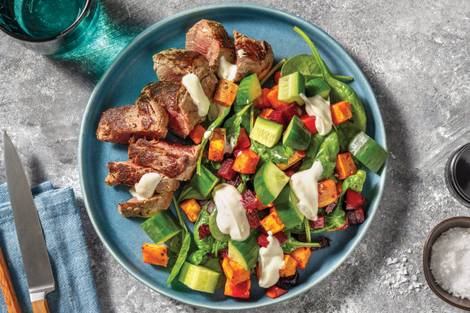 Seared Steak & Roasted Kūmara Toss