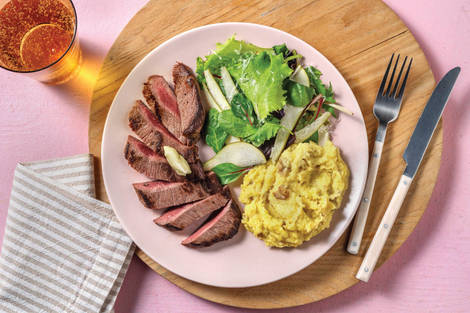 Steak & Mustard Crushed Potatoes