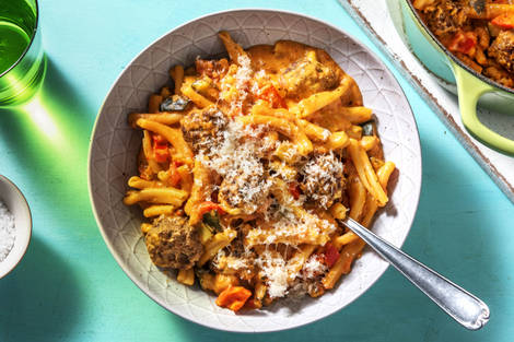 Casarecce aux boulettes de viande