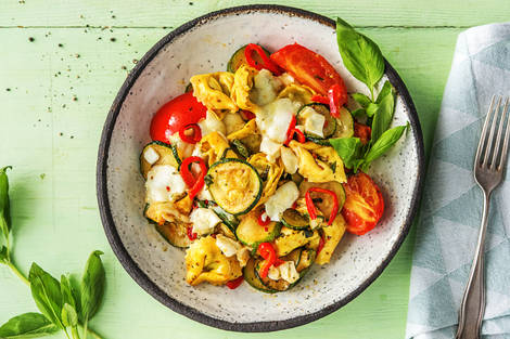 Sommerliches Tortellini-Gratin