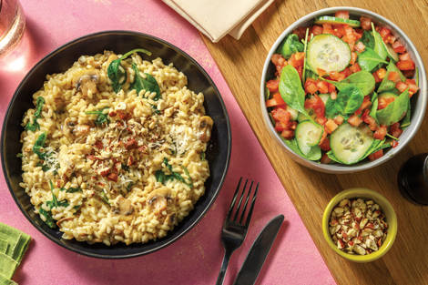 Hearty Mushroom & Spinach Risotto