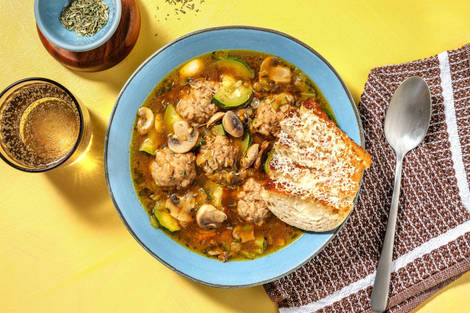 Smart Rustic Turkey Meatball Soup