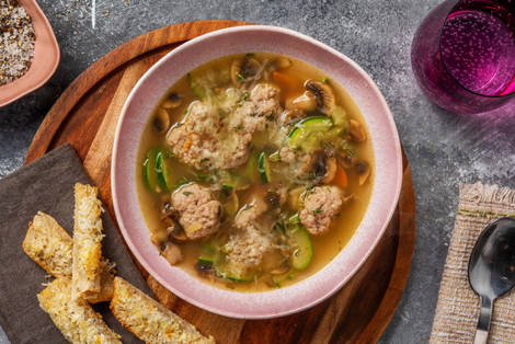 Smart Rustic Turkey Meatball Soup