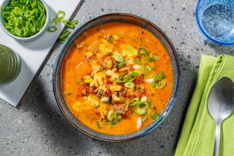 Soupe style burger au fromage