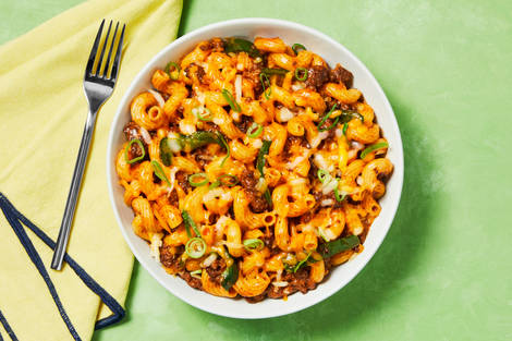 Southwest Beef Cavatappi Skillet