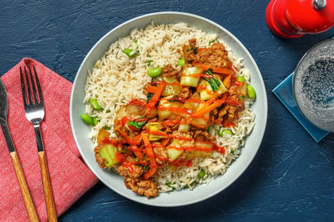 Bols de dinde à la sauce sésame-teriyaki