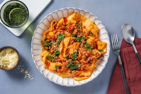 Spicy Pork and Spinach Ragu