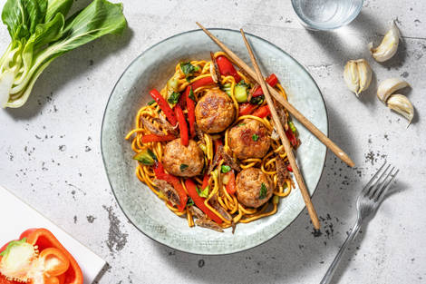 Spicy Szechuan Glazed Pork Meatballs