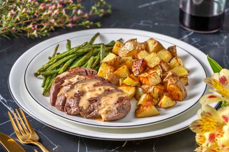 Steak and Peppercorn Sauce