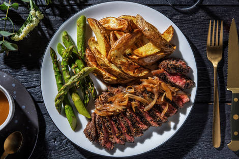 Steak au Poivre and Truffle Chips