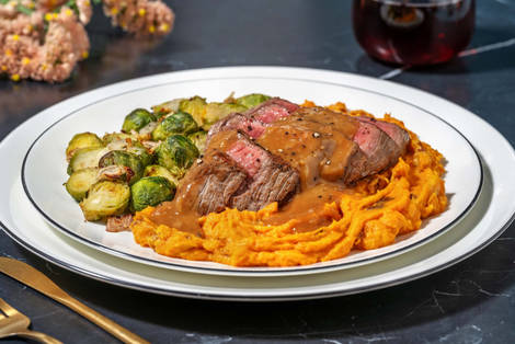 Contre-filet à la truffe et sauce de cuisson