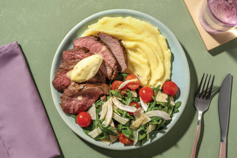 Beef Rump & Rocket-Cherry Tomato Salad