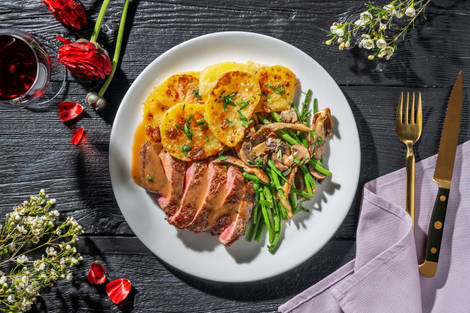 Steaks et gratin dauphinois