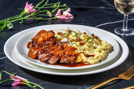 Tenderloin Steak and Fennel-Apple-Walnut Salad
