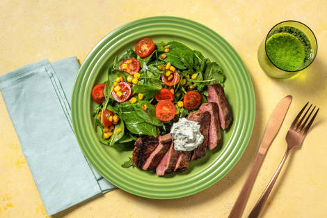 Seared Steaks and Gremolata Aioli