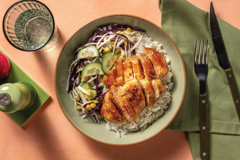 Sticky Caribbean Chicken & Coconut Rice