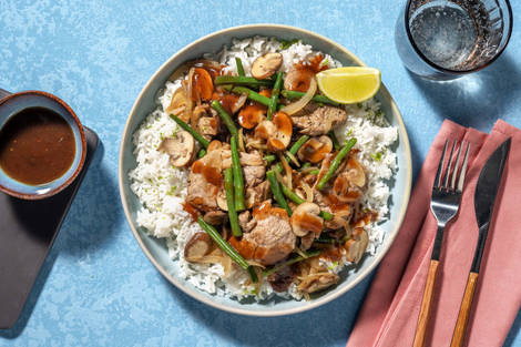 Stir Fry Schweinefilet mit Soja-Pflaumensoße