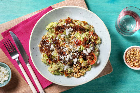 Broccoli-spitskool stamppot met zelfgemaakte jus