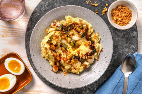 Stamppot met Chinese kool en kokosmelk