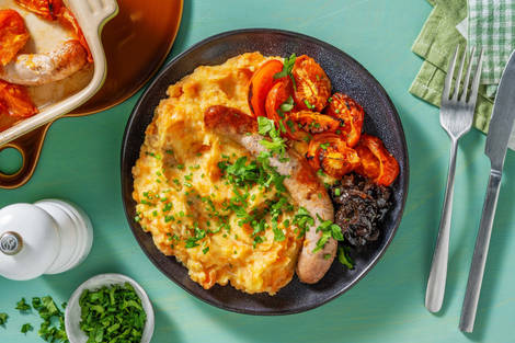 Boerenworst met pastinaak-wortelstamppot