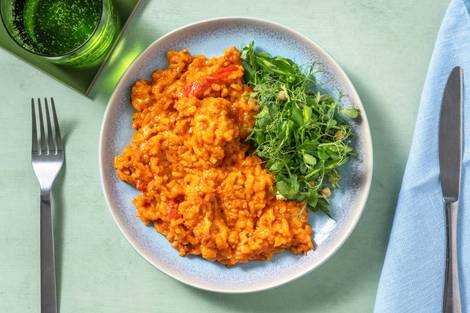 Super Cheesy Oven-Baked Tomato Risotto