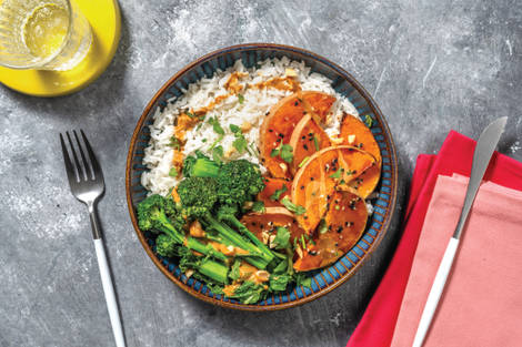 Sweet Soy Pumpkin & Garlic Rice