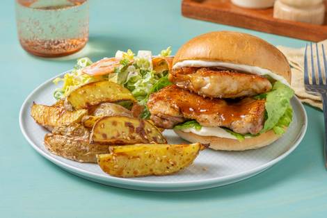 Szechuan Glazed Chicken Burger