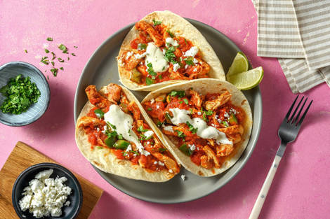 Tacos au poulet tinga