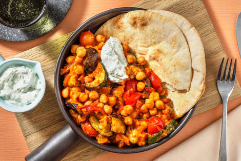 Tajine mit Aubergine, Aprikose & Kichererbsen