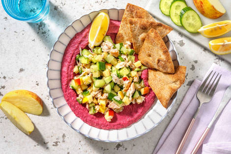 Rodebietenspread met frisse forelsalade