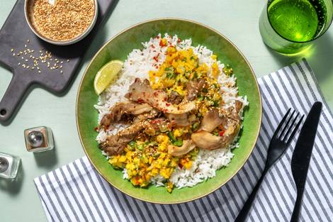 Teriyaki Bowl mit Pulled Mushrooms