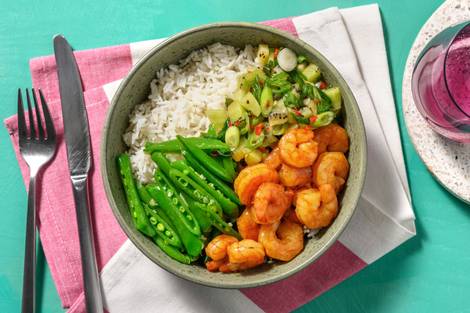 Teriyaki Prawn Poke Style Bowl