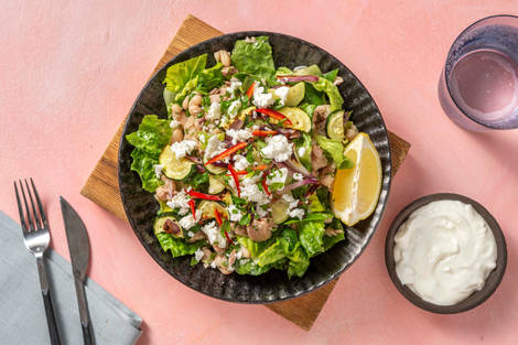 Thunfischsalat mit Butterbohnen und Hirtenkäse