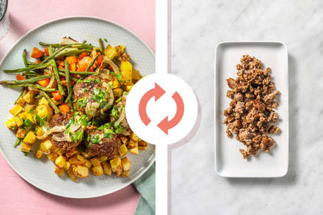 Galettes de dinde en sauce thym et oignon