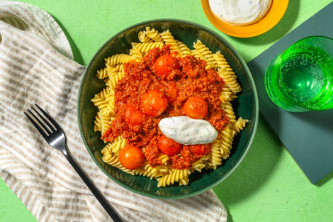 Türkische Rinderhackfleisch-Pasta