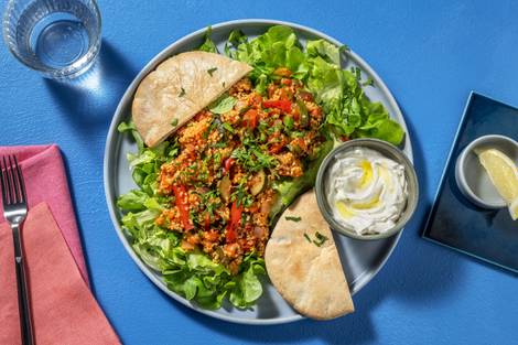 Turkse kisir bulgurbowl met tomaat