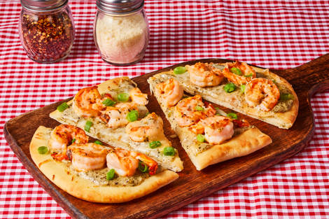 Shrimp Scampi Pizzas