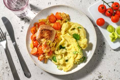 Filet mignon de porc et stoemp à la mâche