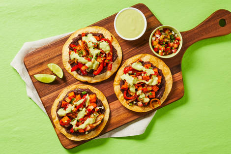 Vegan Sweet Potato & Black Bean Tostadas